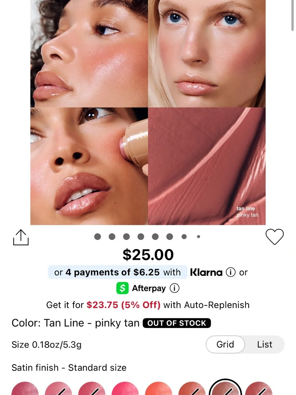 Rhode pocket blush tan line